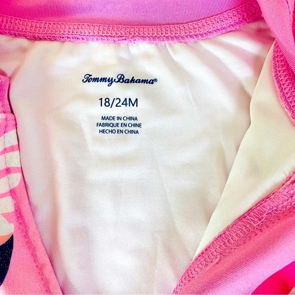 Set of 2 Tommy Bahama Long Sleeve Zip Up One Piece Swimsuit Size 18/24M - Picture 6 of 7